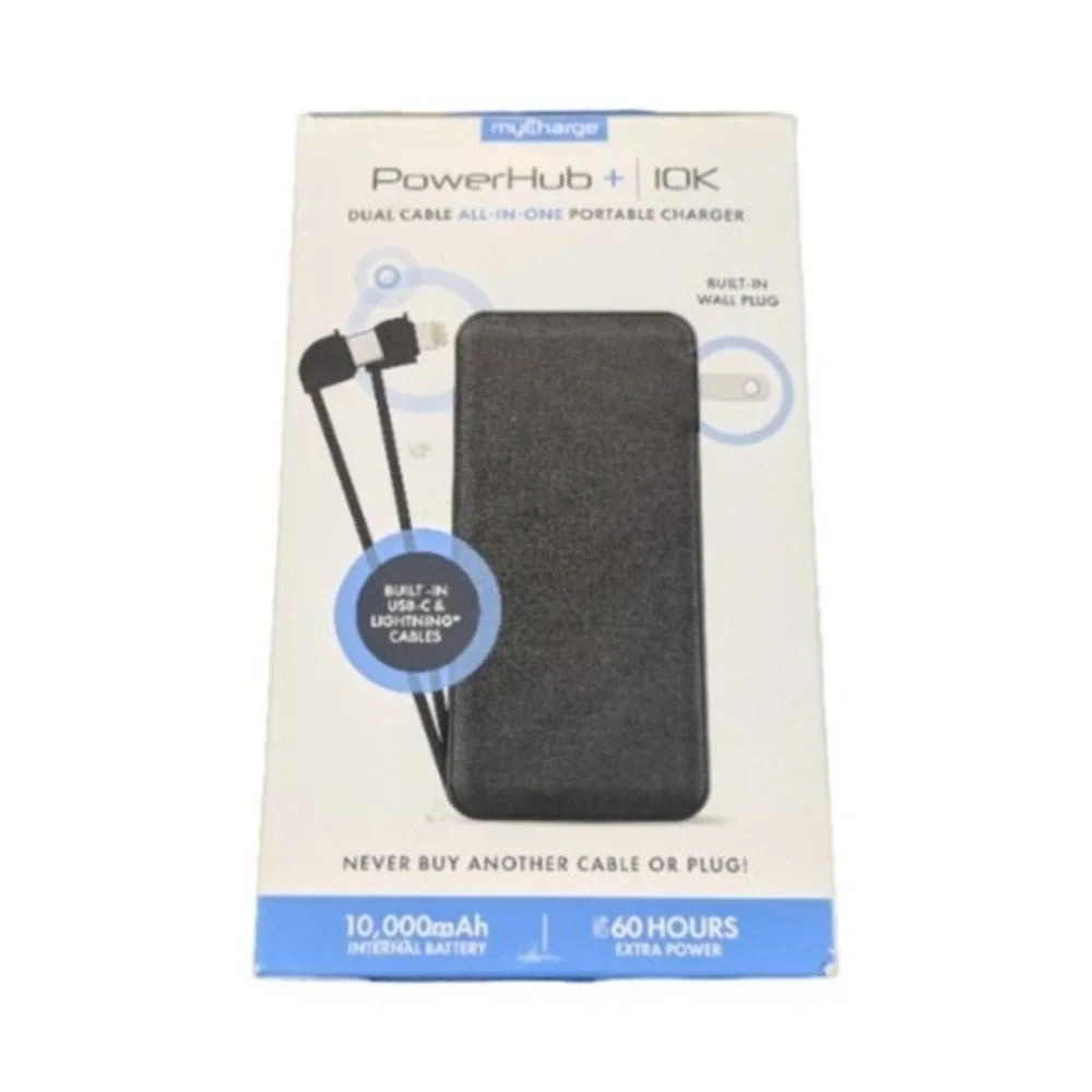 Pp4U Lot Of 2 myCharge PowerHub+ 10000mAh All-In-One Portable Charger Power Bank